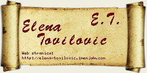 Elena Tovilović vizit kartica
